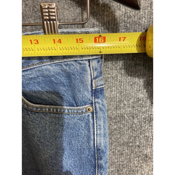 H&M & Denim Jeans Women Sz 6 High Rise Straight Leg Distressed Light Wash Pants - Picture 3 of 8